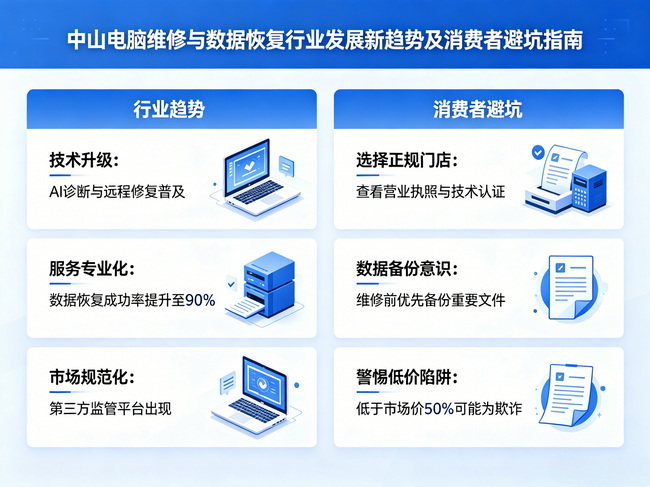 中山电脑维修与数据恢复行业发展新趋势，普通消费者维修避坑新思路